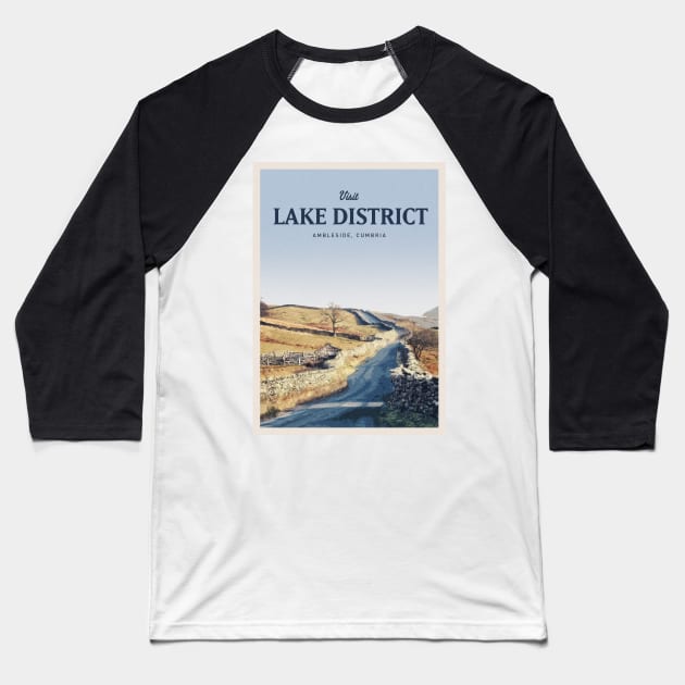 Visit The Lake District Baseball T-Shirt by Mercury Club